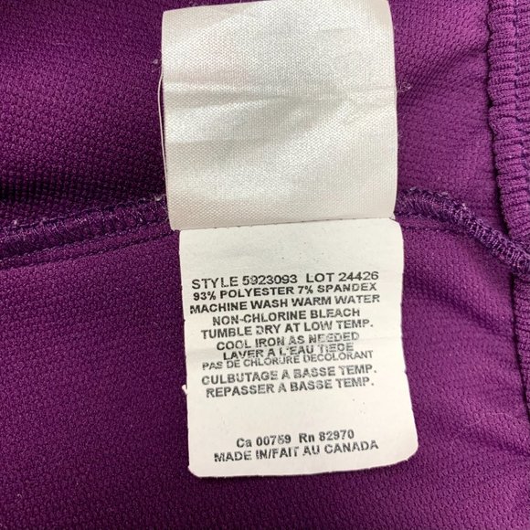 VINTAGE 80s Purple Stretch Stirrup Pants - Picture 7 of 8